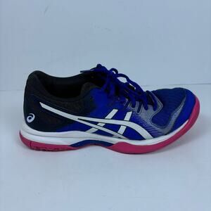 Asics Gel-Rocket Blue Pink Training Shoes Womens 6 Performance Sneakers